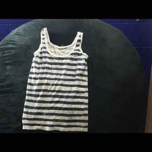 Blue and white tank top